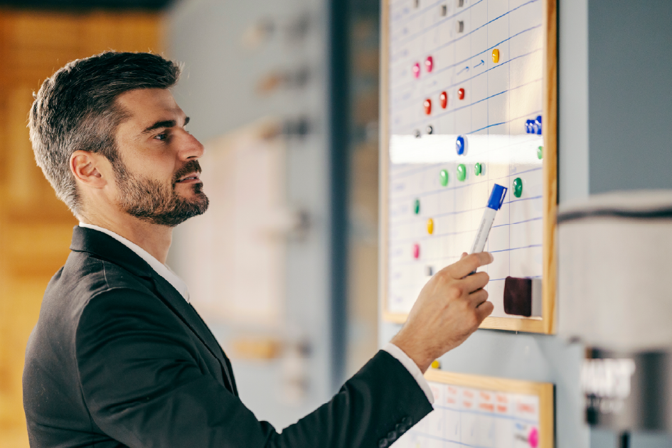 tax auditor reviewing a calendar